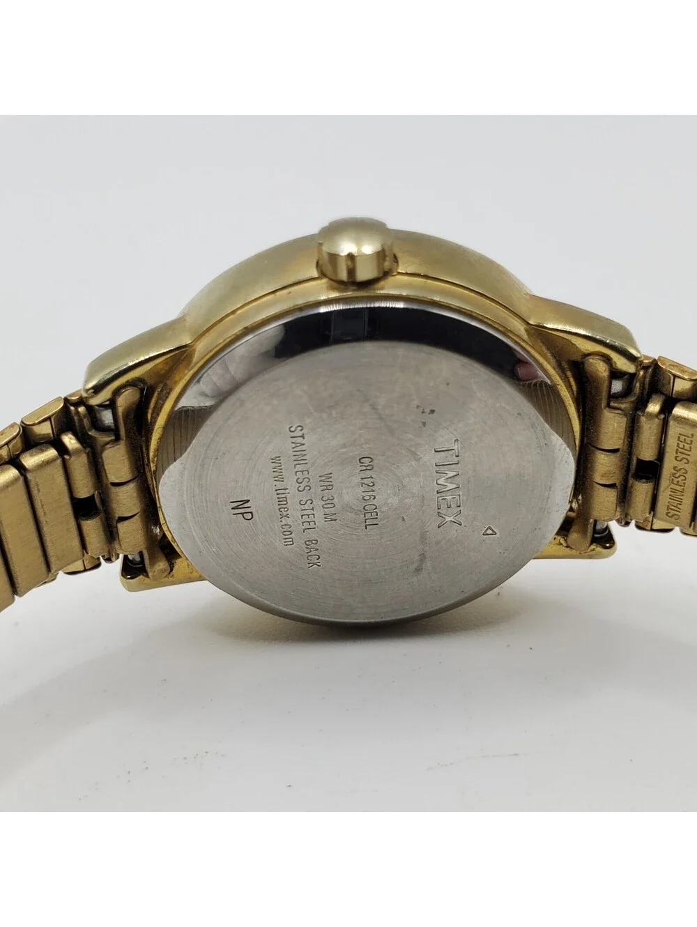 Timex Indiglo Womens Watch 25mm Gold Tone Stretch Band Date Dial New Battery